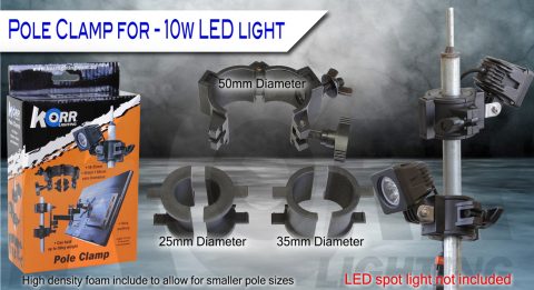 Led pole clamp