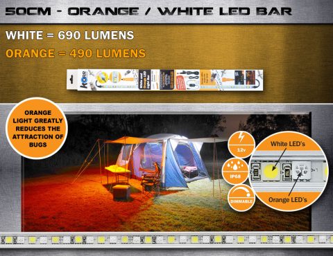 Orange / white led kit - 50cm