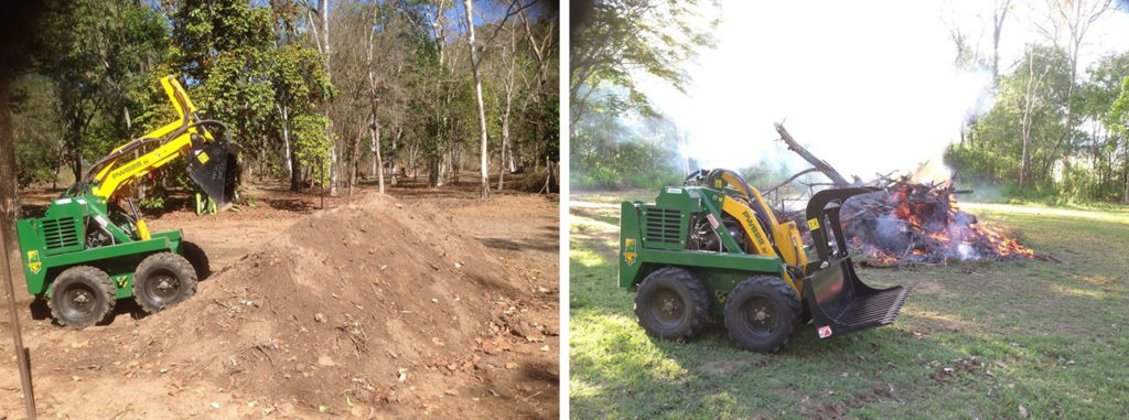 Kanga Mini Loader operating on block of land