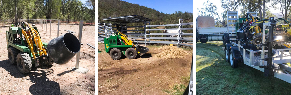 Kanga loader mini loader working in tight access