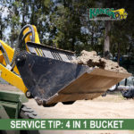 4in1 bucket on a Kanga Loader Mini Loader