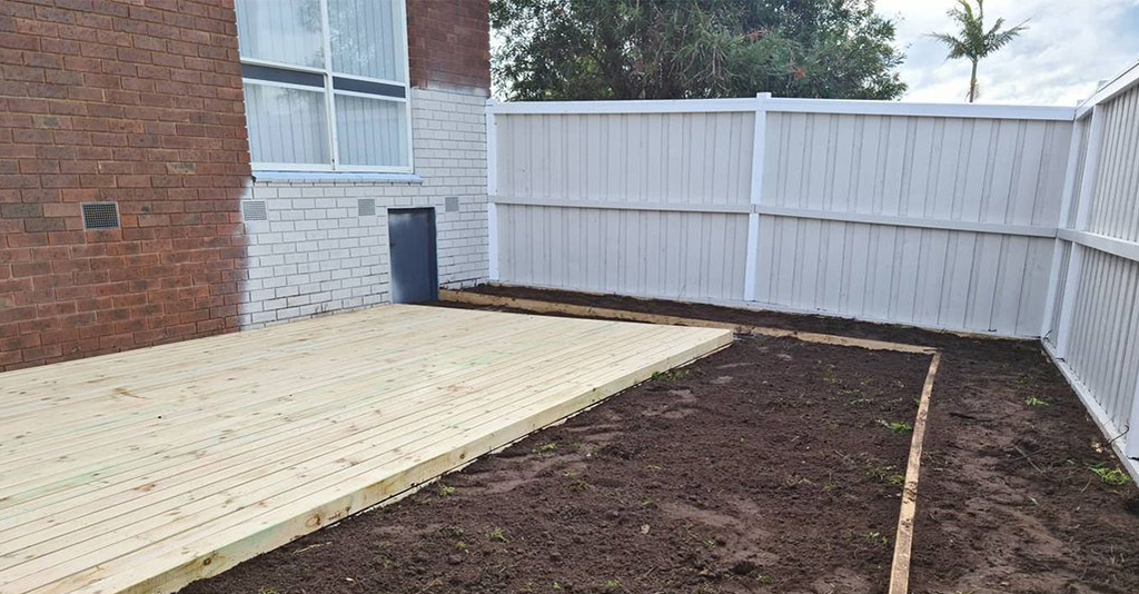 Built with Kanga Fencing screens and gates decking